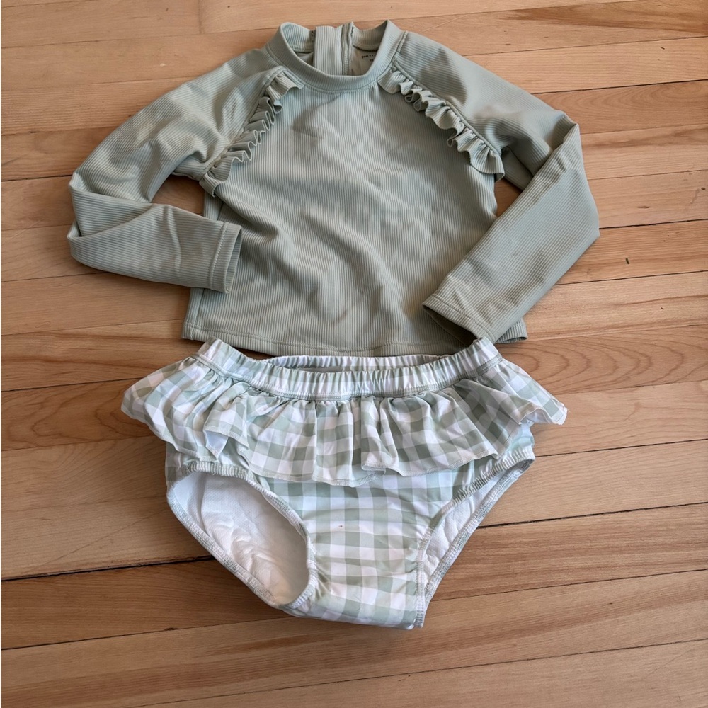 Petit Lem 18-24 months quilted swim set